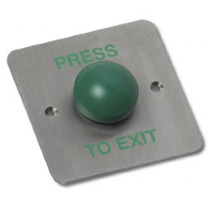 Videx SPB004F - Flush stainless steel push to exit with dome button